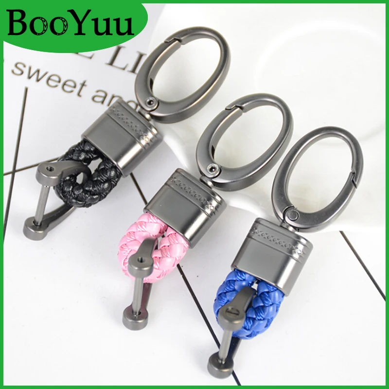 

BooYuu High quality hand-woven PU Car key Chain key Ring key holder key pendant For BMW Honda Volkswagen Toyota Ford Audi