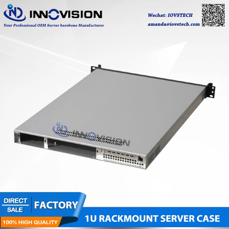 Стильная алюминиевая передняя панель рама 1U rackmount RC1650L Безвинтовой вентилятор