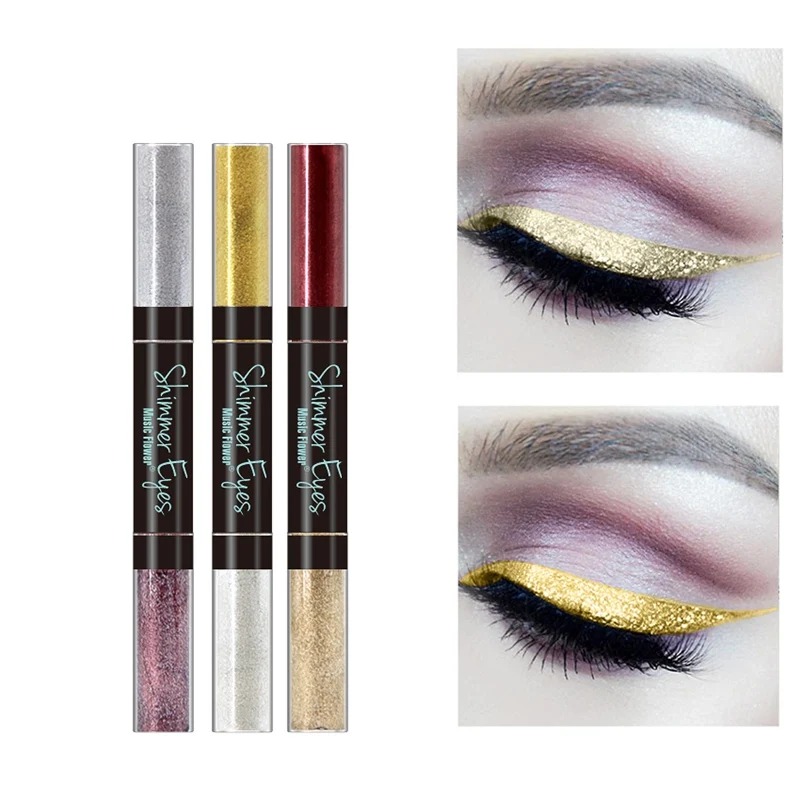6 Colors Double Head Glitter Eyeshadow Pencil Eyes Makeup Eye Shadow