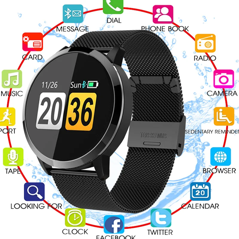 

New Smart Watch Men OLED Screen Bluetooth Women Fashion Waterproof Electronics Sport Tracker Heart Rate Wearable Devices