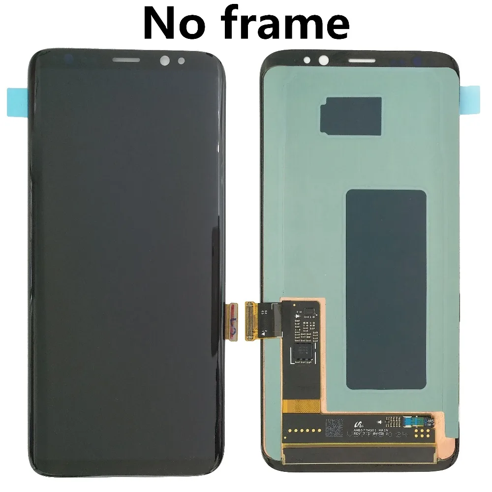 

S8 LCD with Frame Replacement for SAMSUNG Galaxy S8 G950 G950F Display S8 Plus G955 G955F Touch Screen Digitizer