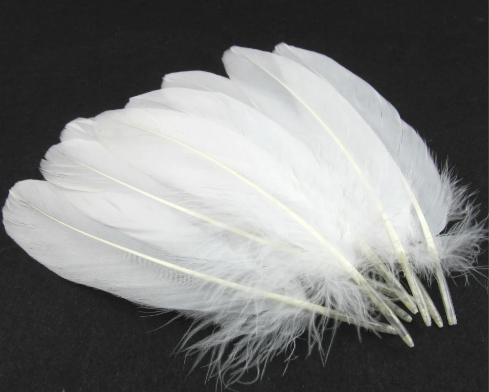 50pcs White Beautiful Large Goose Feathers 15 22cm High Quality Feather