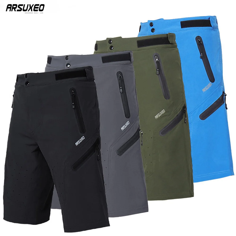 

ARSUXEO Men's DH Shorts MTB Bicycle Shorts Outdoor Sports Downhill Mountain Bike Sportwear Cycling Shorts Off-Road Short Pants