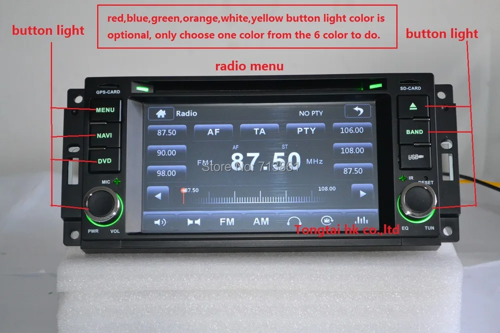 Cheap 6.2" for Jeep grand,patriot,wrangler,for dodge,300c Car DVD Player,GPS navigation,ipod,radio,bt,canbus,wince 6.0,English,russian 18
