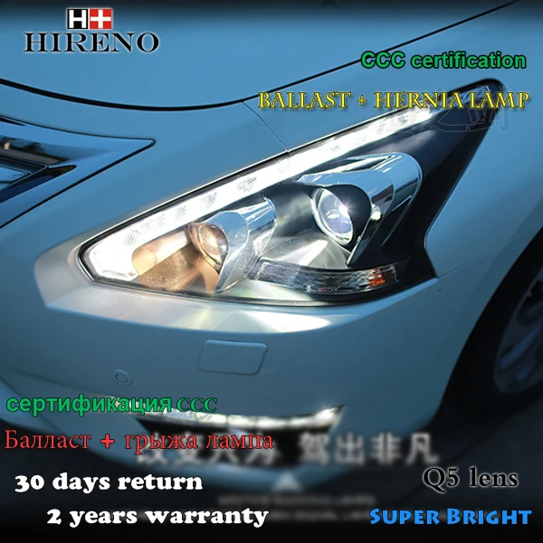 Hireno Headlamp for 2013 2015 Nissan Altima teana Headlight Assembly
