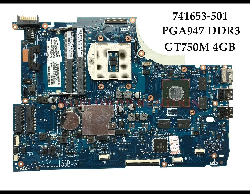 Высокое качество 741653-501 для HP Envy 15-J105TX 15-J материнская плата ноутбука 741653-001 PGA947 DDR3