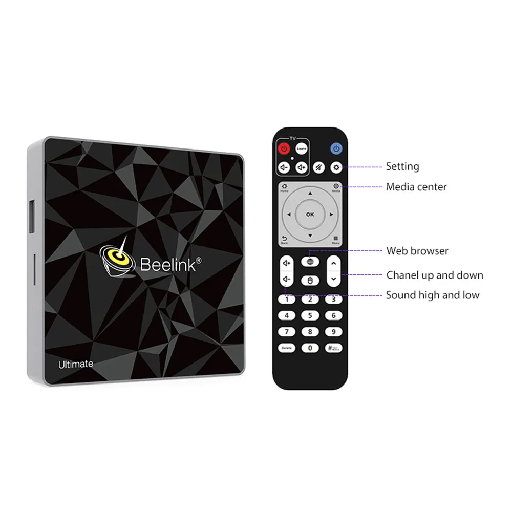 Beelink GT1 Ultimate Android 7.1 Smart TV Box Amlogic S912 Octa Core 3G+32G BT4.0 4K 2.4G 5.8G Wifi Set Top Box Media Player