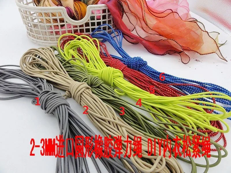 20meters/lot rubber elastic rope for craft clothes sewing high