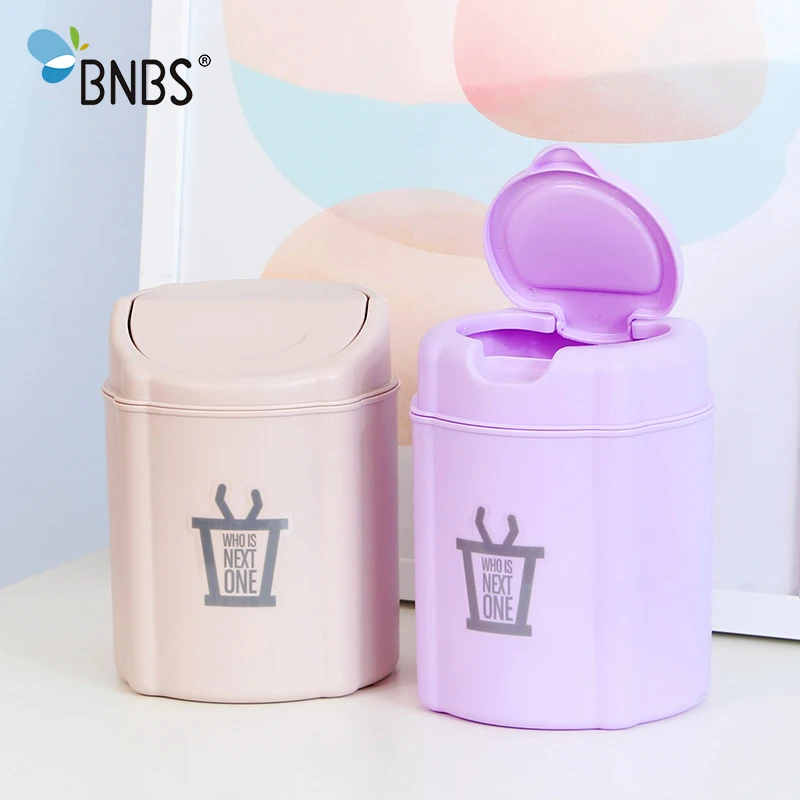 

BNBS Desktop Garbage Bin Mini Trash Bin Paper Basket Table Trash Container Case Home Office Bathroom Car Trash Can Storage Box