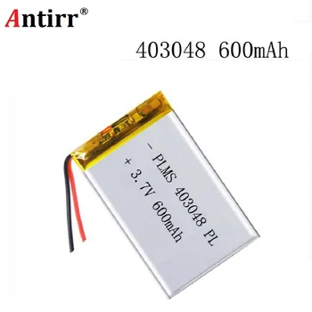 

3.7V 600mAH 403048 PLIB / polymer lithium ion / Li-ion battery for GPS mp3, mp4 cell phone speaker DVR RECORDER