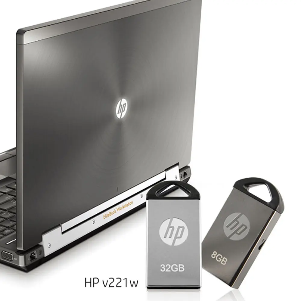 Original HP 16GB 32GB USB 2.0 Flash Drive Metal Pendrive V221W Mini Cle USB Disk on key for Student Pen drive Vehicle Memory USB (5)