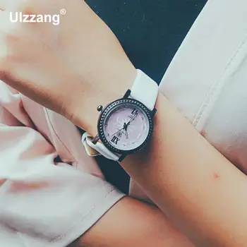 

Retro Trendy Fashion Slim Ulta-Thin Girls Wristwatch Students Roman Leisure Quartz Watch Women Ladies Simple Leisure Clock Hours