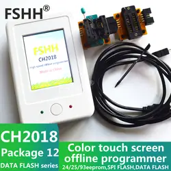 CH2018 Цвет экран автономный программист SPI программист 24/25/93 EEPROM данных SPI FLASH с 45 DBXX 208mi SOP8 гнездо адаптера