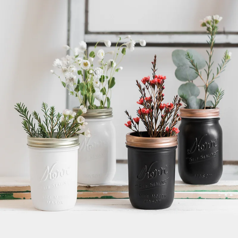 

Nordic style Metal Glass Transparent Vase Tabletop Flowerpot Terrarium Glass Containers Home Wedding Decor For Plant Livingroom