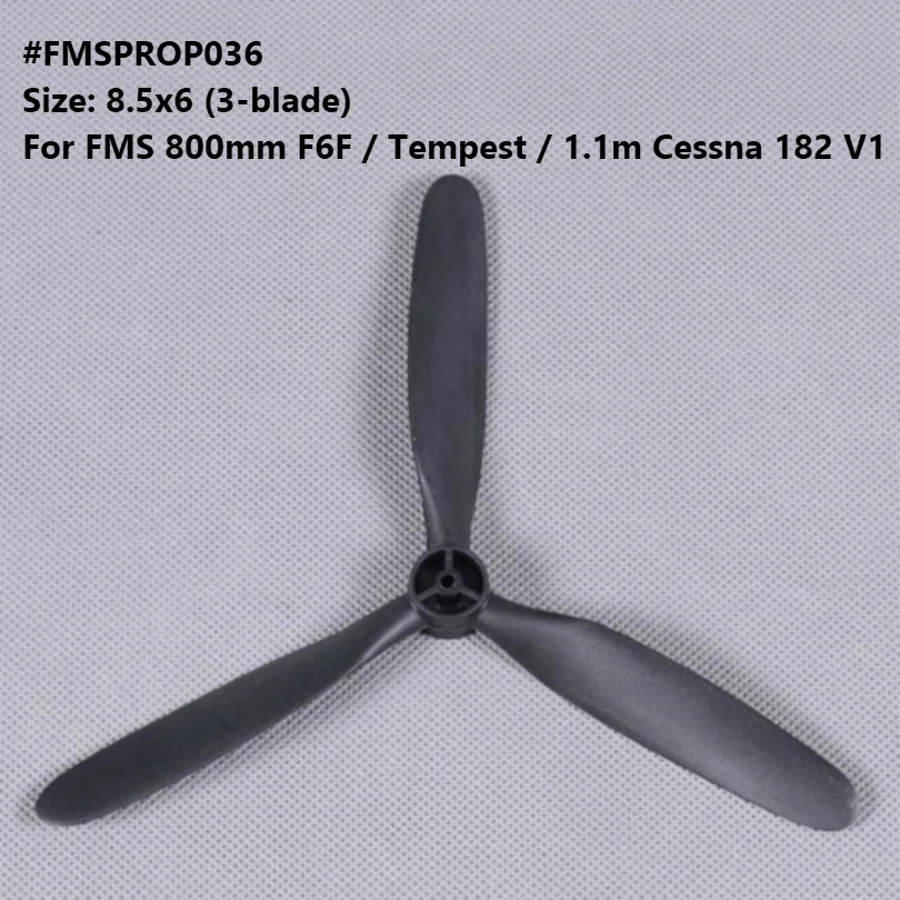 

FMS 800mm Mini F6F Tempest / 1.1m Cessna 182 Propeller 7*6 inch 3 blade FMSPROP036 RC Airplane Aircraft Model Hobby Plane Part