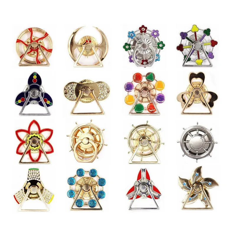 New Metal Mão Brinquedos Roda Do Leme Mão Spinner Spinner EDC Fidget Brinquedo para DIY Phone Case Capa Presente Da Moda 9 estilos