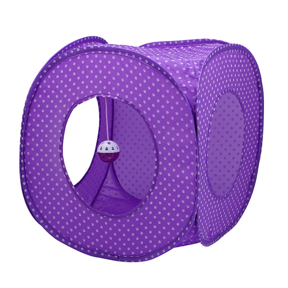 

Ball Play Stereoscopic Foldable Cat Toy Tent Pet Supplies Dog Wear Resistant House Gift Polka Dot Funny Game Easy Clean