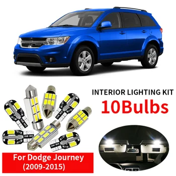 

10pcs Canbus White LED Light Bulbs Interior Package Kit For 2009 2010 2011 2012 2013-2015 Dodge Journey Map Dome License Plate L