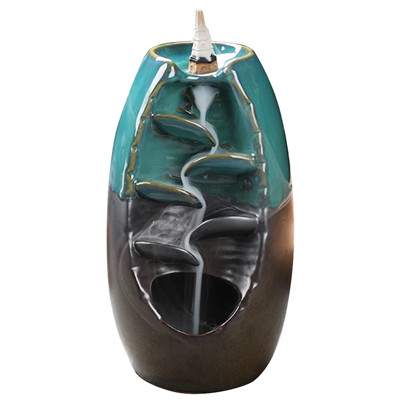 

Backflow Incense Burner Ceramic Aromatherapy Furnace Lotus Smell Aromatic Home Office Incense Crafts Incense Holder