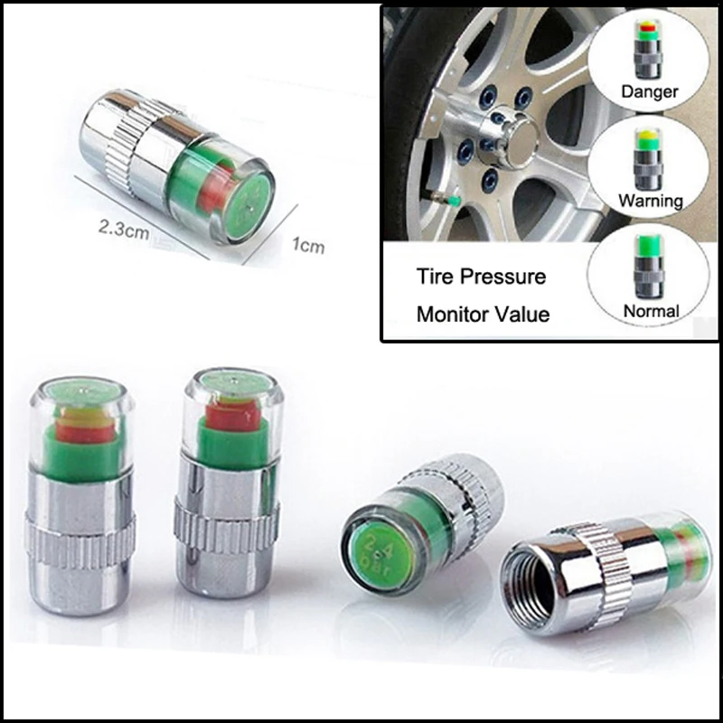 4pcs Car Tyre Tire Pressure Monitor Indicator Valve Stem Cap Sensor 3