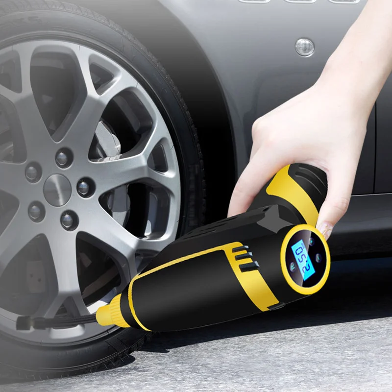 

Automatic Wireless Handheld Tire Inflator Portable Air Compressor Pump with Tire Pressure Gauge XR657