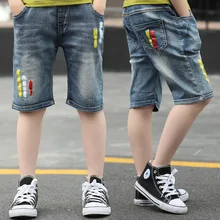Детские шорты г. Детские летние хлопковые шорты для мальчиков, джинсовые шорты Повседневная одежда брюки ярких цветов для мальчиков от 4 до 13 лет