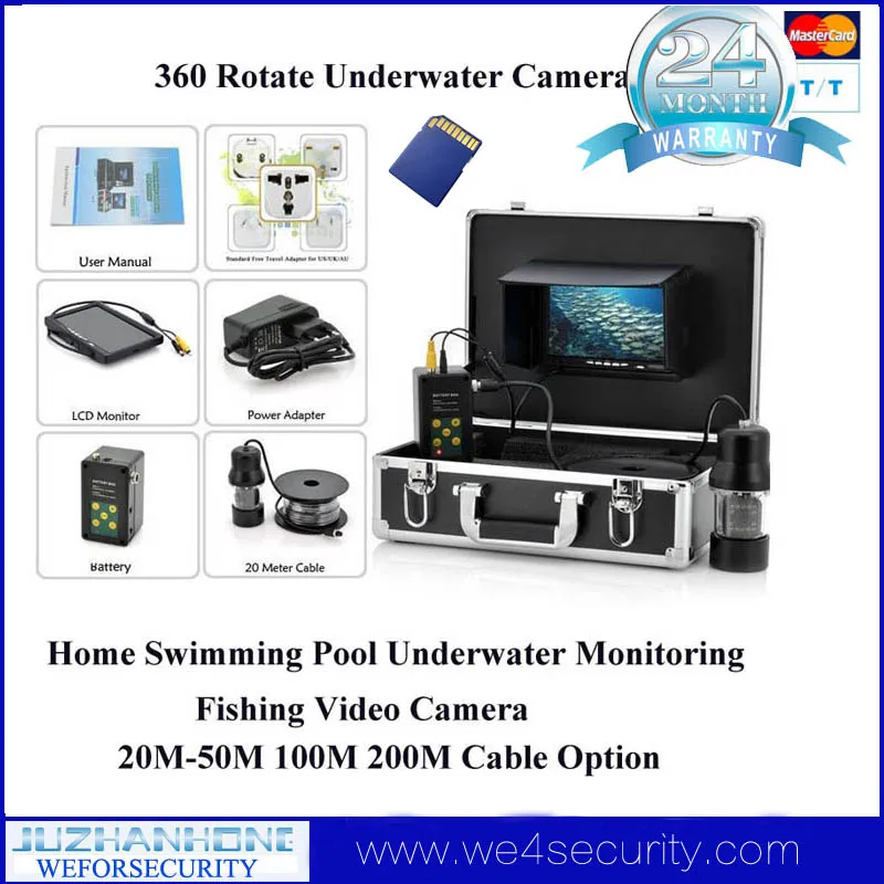 Professional 50m 7" TFT Underwater Fish Finder Fishing Video Camera w