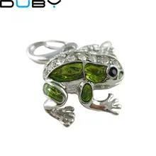 jewelry usb flash drive 4gb 8gb 16gb 32gb pen drive metal frog animal pendrive crystal gift hard disk gadget usb memeory