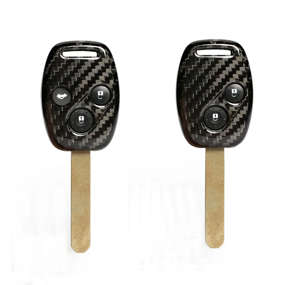 

Carbon Fiber Key Case Key Cover Key Shell 2& 3 Button For Honda Civic Jazz CR-V Accord Fit Odyssey Pilot Ridgeline Crosstour