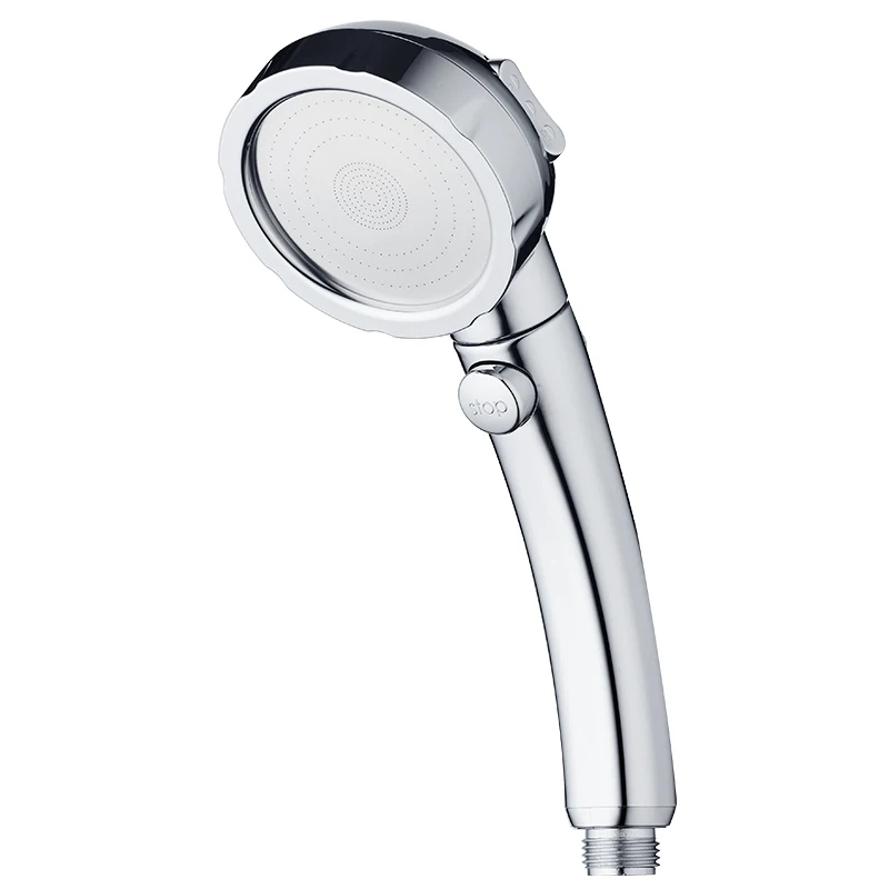 ZhangJi 3-функциональный ручной душ с переключателем вкл/выкл высокого давления водосберегающая Душевая насадка ванная Одиночная душевая головка - Цвет: silver