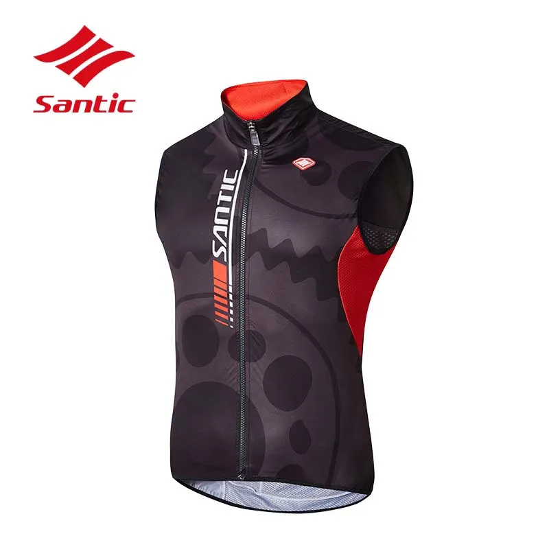 Santic Cycling Vests 2018 Men Windproof Bike Sleeveless Clothes Tour De