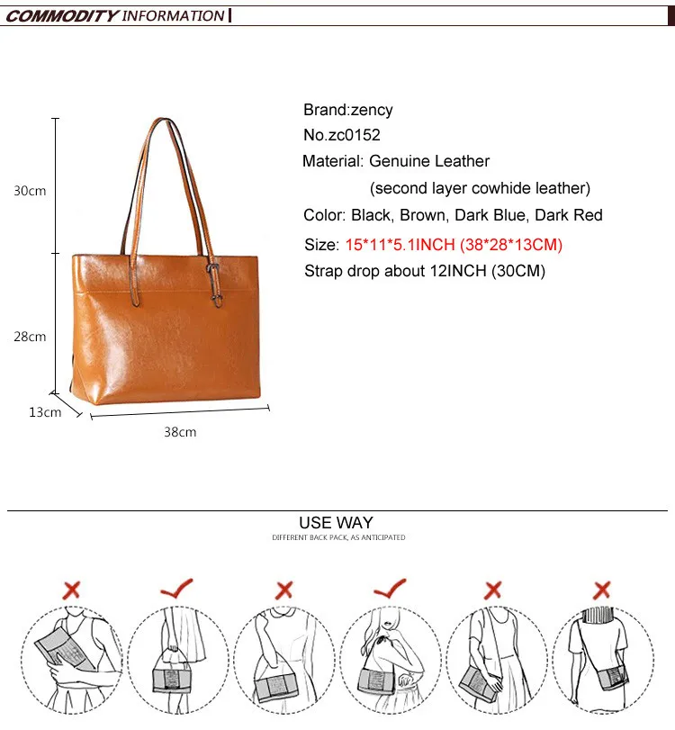 Новинка, стильная коричневая Женская сумка, натуральная кожа, женская сумка через плечо, женская черная сумка, Большая вместительная сумка для покупок