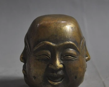 

chinese buddhism bronze 4 Different Emotions face Maitreya Buddha head statue