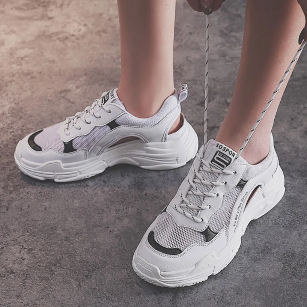 

platform sneakers sandals for women summer women casual sneakers mesh breathable shoes tennis casual woman 2019#G2