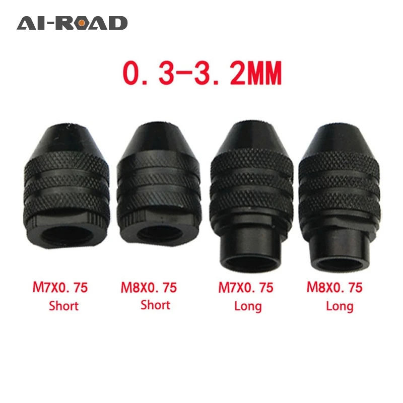 

4 Types Multi Chuck Keyless 0.3-3.2mm Keyless Drill Bit Chucks Adapter Converter Dremel Rotary Tools For Garages offices Homes