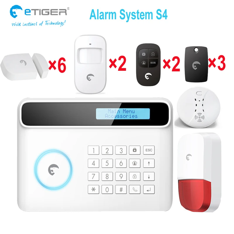 ЕС/Великобритания/США штепсельная вилка беспроводной etiger S4 RFID сигнализация