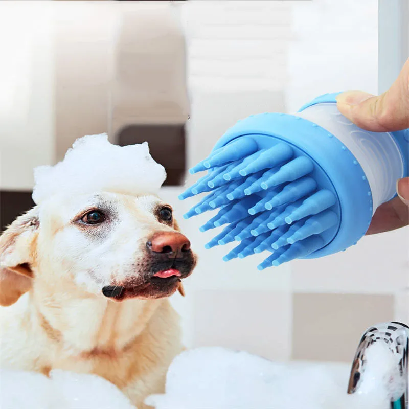 New Arrival Pet silicone bath brush Pet Grooming Cleaning Tool Pet Bath