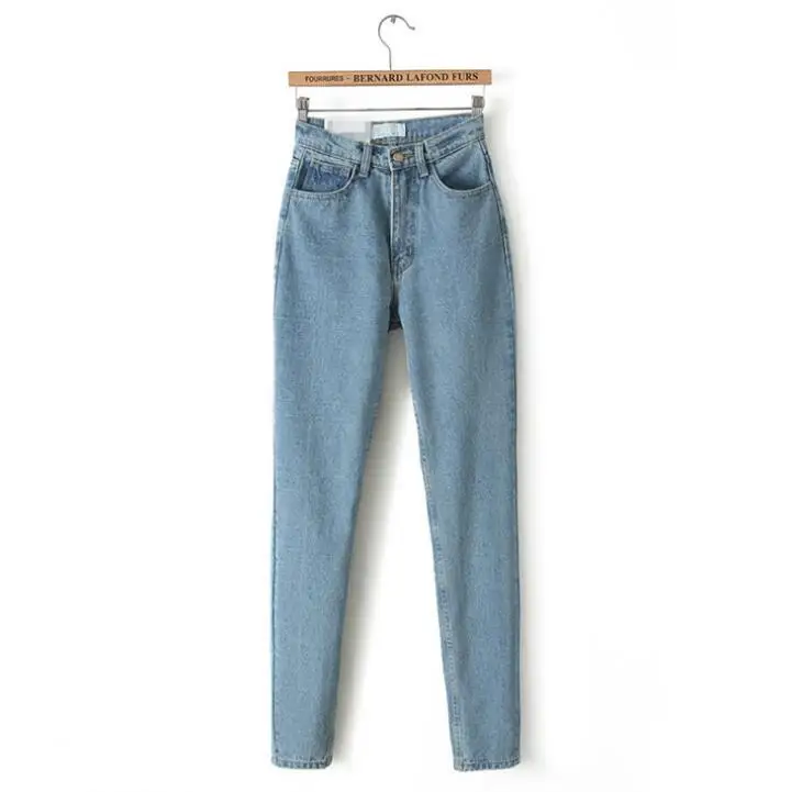 Mom Jeans High Waist Denim Pants For Women Vintage Boyfriend Black Blue Korean Ladies Jeans Trousers Femme 2019 Large Plus Size