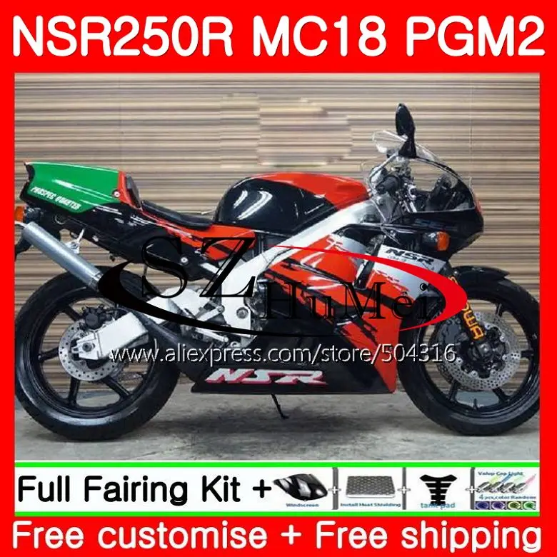 MC18 красный черный для HONDA PGM2 NSR250 NSR 250 R NSR250R 88 89 124SH. 21 MC16 NSR 250R NS250 RR NSR250RR 1988 1989 88 89 обтекатель