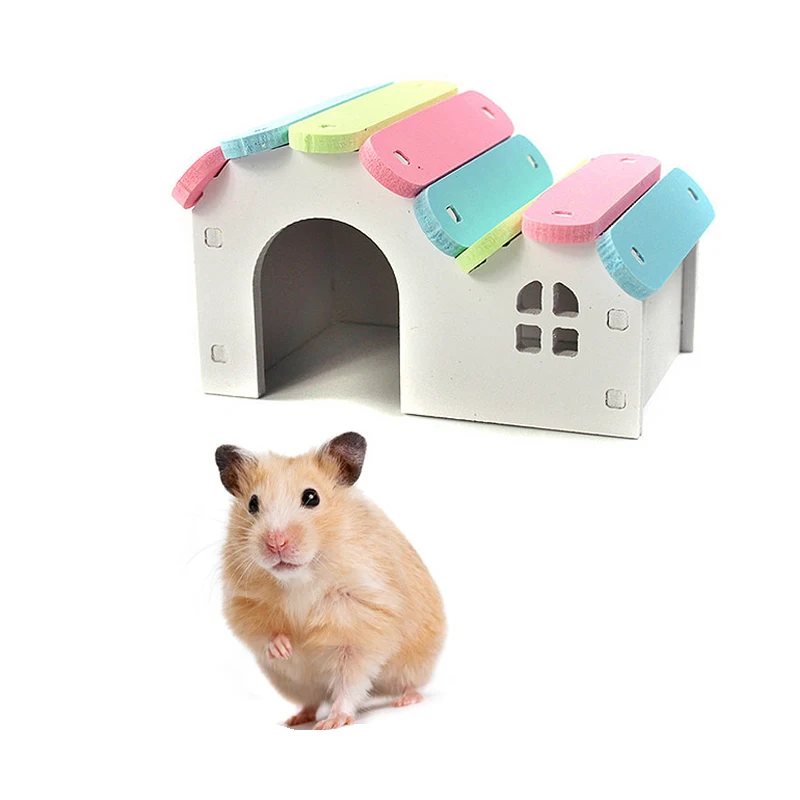 

Luxurious Hamster House Hamsters Nest Loft Bed Cage Nest Pet Hedgehog Castle Self Assembly Hamster Playground Small Pet House