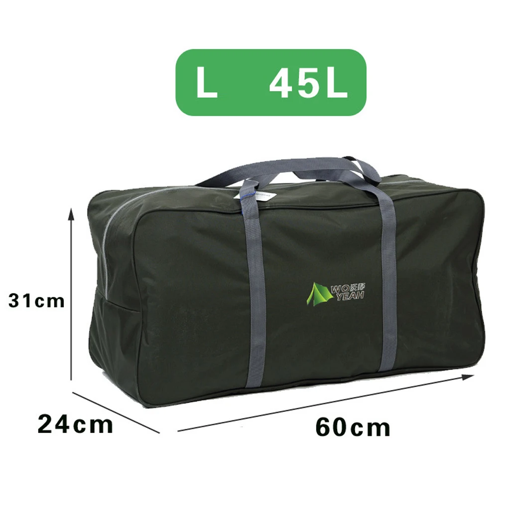 2Pcs Waterproof   Oxford Cloth Outdoor Travel Duffel Bag Camping Equipment Zipper Storage Bag M/L For Camping Hiking Travel