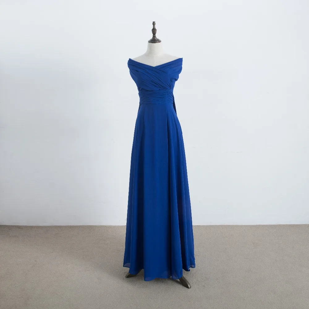 Axjfu Long Chiffon Convertible Bridesmaid Dresses Royal Blue 2017 Axjfu Long Chiffon Convertible Bridesmaid Dresses Royal Blue 2017 New Summer Beach Wedding Party Dress 100 Real Photo In Evening From Weddings