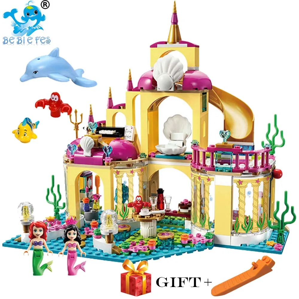 

2019 Friends The Mermaid Undersea Castle Building Blocks Bricks Model Set Compatible with LegoiING Friends Kids Children Toys