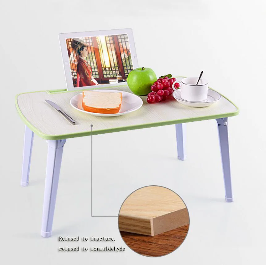 Laptop table desk bed dormitory lounges simple collapsible study desk dormitory Foldable computer table With card slot SE27