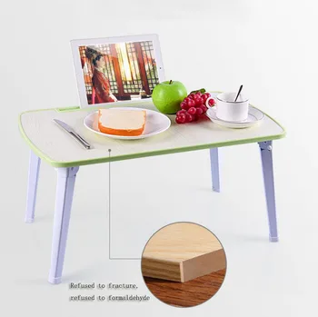 

Laptop table desk bed dormitory lounges simple collapsible study desk dormitory Foldable computer table With card slot SE27