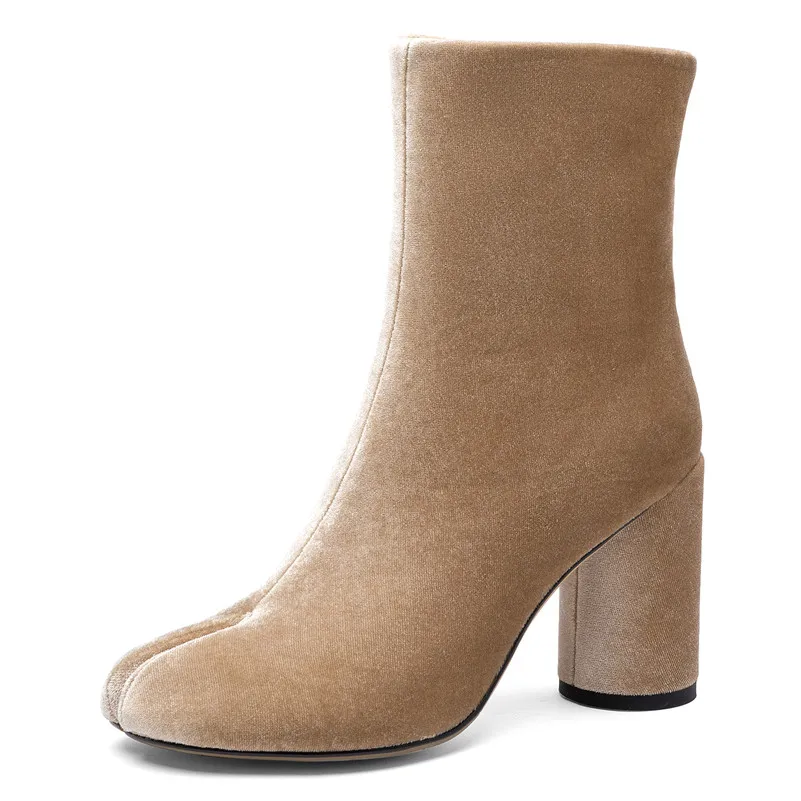 FEDONAS/фирменный дизайн; женские Теплые ботильоны из флока в винтажном стиле; обувь для выпускного вечера на очень высоком каблуке; женские осенне-зимние ботинки «Челси»