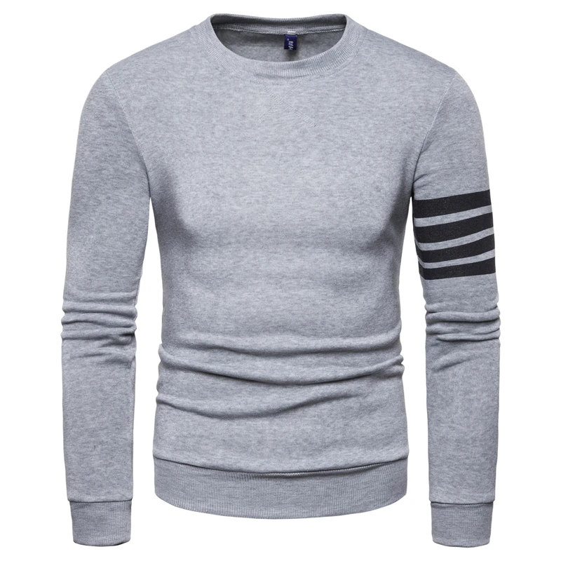 

Spring Autumn New O-neck Sweatshirts for Men Striped Print Simple Hoodies Sports Style Long Sleeves Pullover Men Clothing M-2XL
