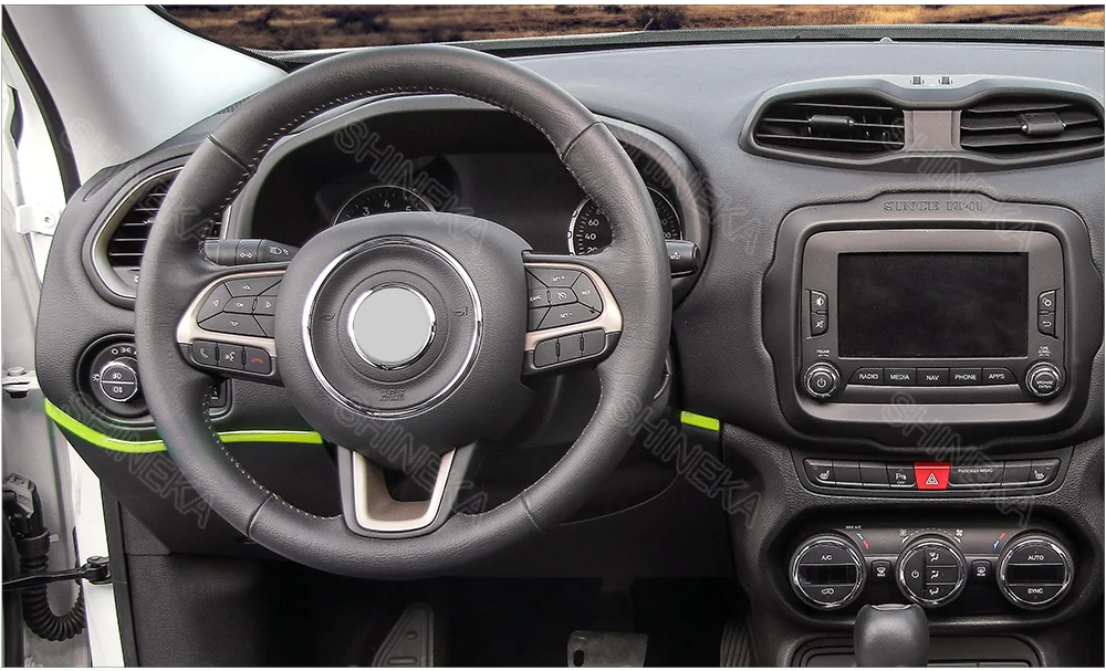 SHINEKA ABS интерьер автомобиля Приборная панель отделка кондиционер украшения крышки полосы наклейки подходят для Jeep Renegade