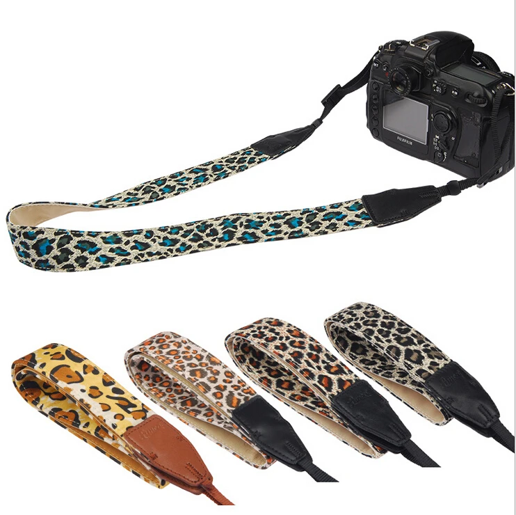 

5 colors 4cm/1.57'' Leopard style Replacement Strap Cotton Camera shoulder/hand/neck Strap messenger colorful free shipping HOT