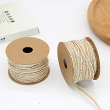 10M juta sznurek juta rolki wstążka jutowa liny konopne strona sznureczki do pakowania prezentów ślubnych nici DIY scrapbooking, rzemiosło Decor